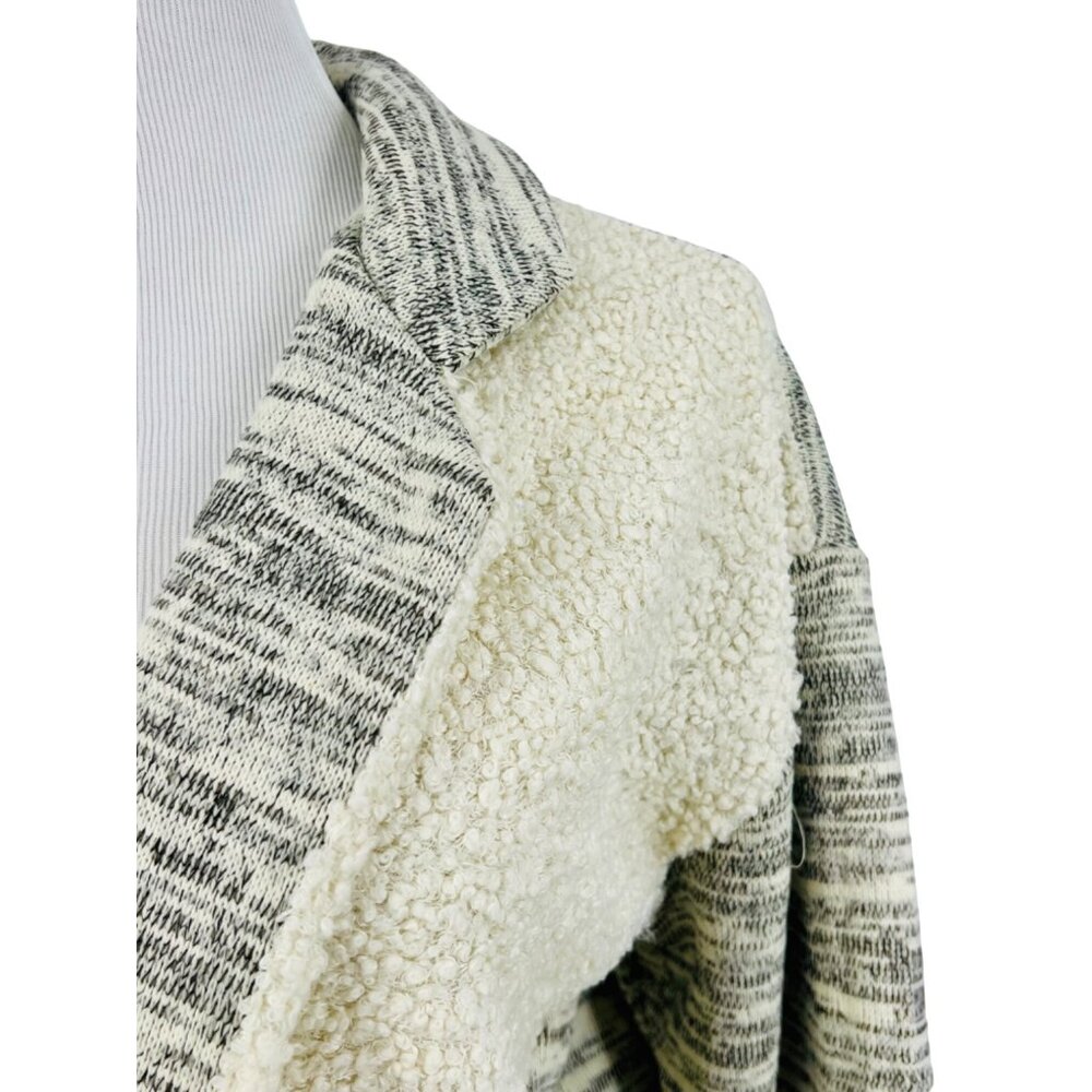 Anthropologie Cozy French Terry Open Front Collard Jacket - Picture 6 of 14
